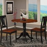 Amazon.com: 3 Pc small Kitchen Table and Chairs set-round Table .