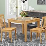 Amazon.com: 3 Pc small Kitchen Table set -square Table and 2 .