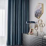Amazon.com: TIYANA Blue Velvet Curtain with Grommets Extra Wide .