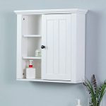 Amazon.com: Winsome House White Wood Bathroom Wall Cabinet: Home .