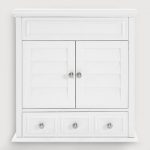 White Wood Maryella Bathroom Medicine Cabinet | World Mark
