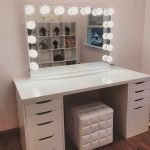 White Makeup Desk With Lights | Saubhaya Make