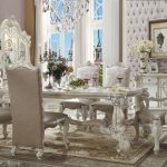 192568 Lucca Formal Dining Room Set in Whi