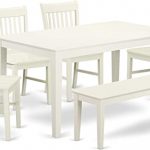 Amazon.com - East West Furniture CANO6-LWH-W Wooden Dining Table .