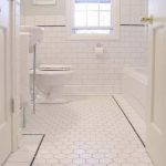 White Hex Tiles - Traditional - bathroom | White subway tile .