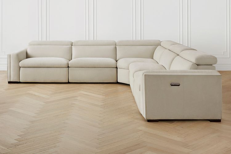 Leather Reclining Sofa for Added Comfort in Living Room