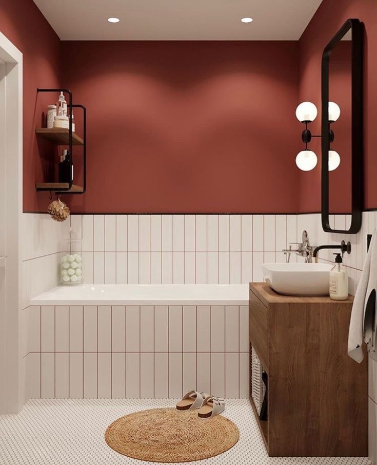 Minimalist Look White Bathroom Tiles