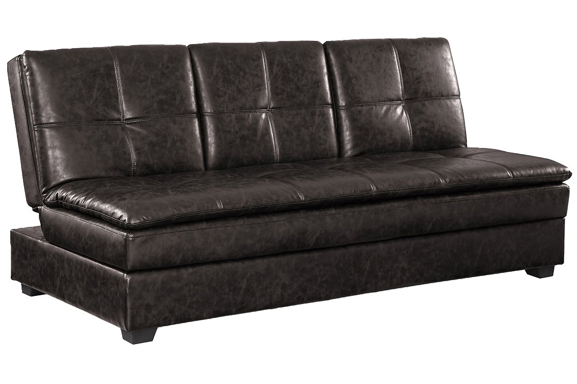 ... brown leather convertible sofa bed ... ICULZGO