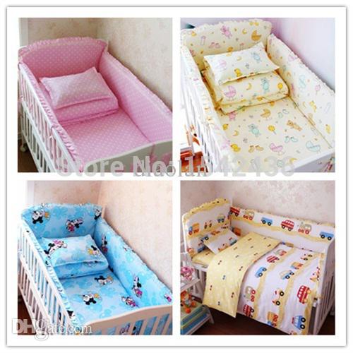 5 baby crib bedding set cot bedding sets baby bed set bedding bumpers CSJGHTV