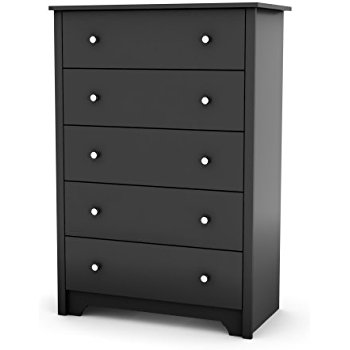 5 drawer dresser south shore vito collection 5-drawer chest, black FLHPCNH