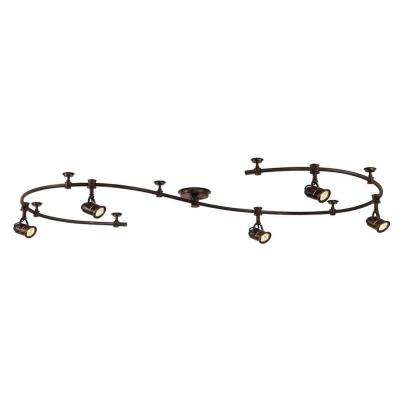 5-light antique bronze retro pinhole flexible track lighting kit OOVUQAY