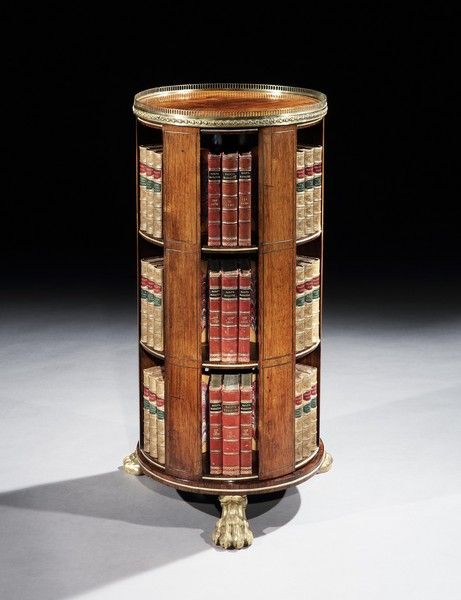 a regency brass mounted rosewood revolving bookcase (4415731) OBDTOVJ