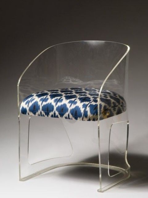 acrylic furniture adorable acrylic chair with a patterned upholstered seat SIZACNK