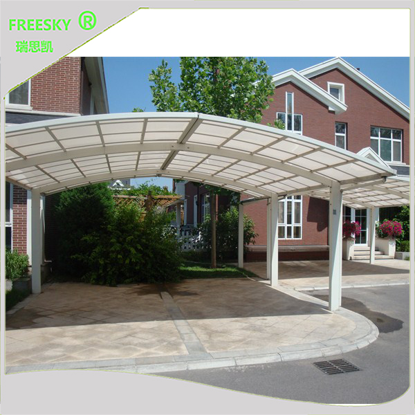 aluminum carport parking shed metal car canopy with polycarbonate arched  roof - VDOJPZY