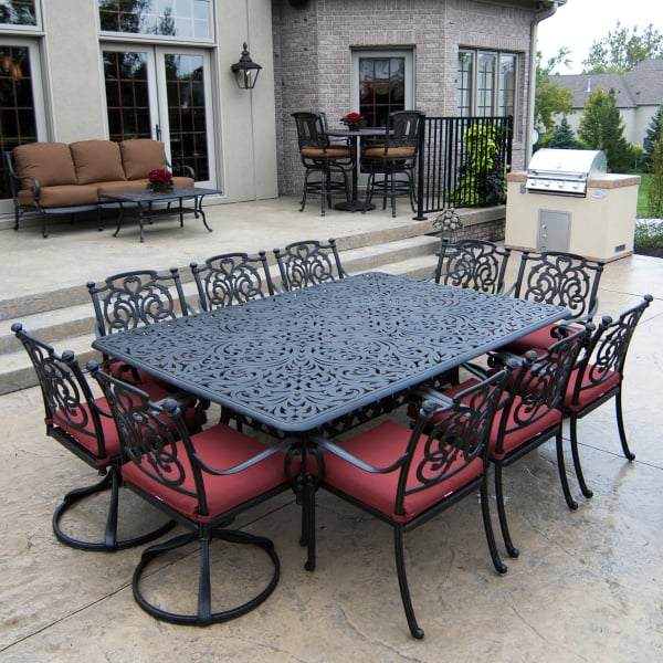 aluminum patio furniture st. augustine - dining by hanamint GSLDLRA