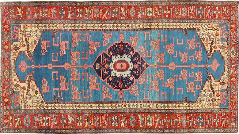 antique bakshaish persian oriental rug WVVNXYQ