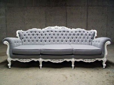 antique sofa another antique couch....would be gorgeous recovered in a butter yellow  toile AHJOZOS