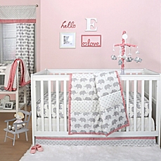 baby bedding for girls image of the peanut shell® elephant crib bedding collection in grey OIEYBJX
