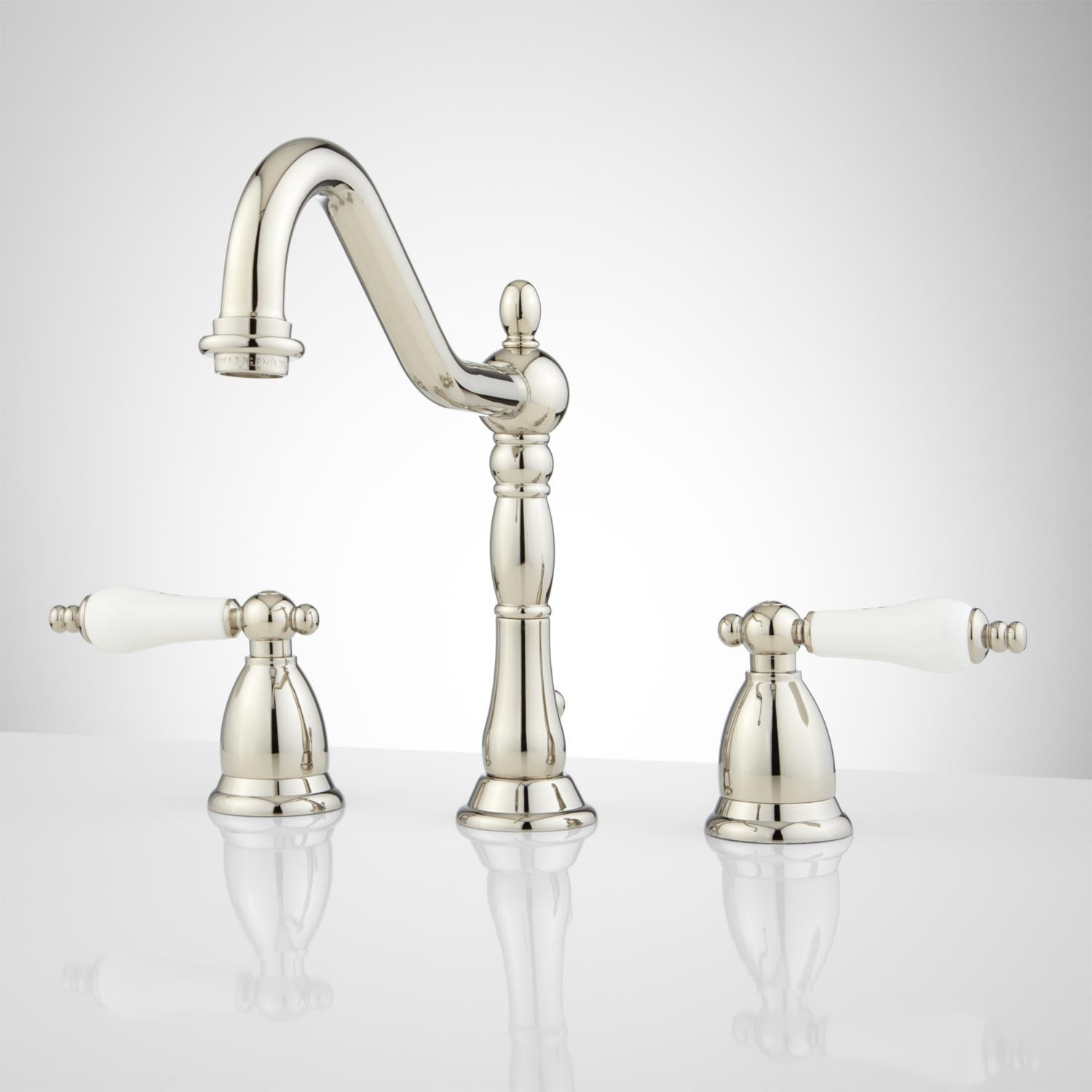 bathroom faucets victorian widespread bathroom faucet - porcelain lever handles AEXXNML