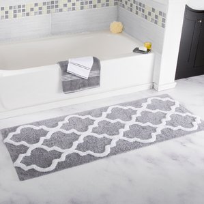 bathroom mats long trellis bath rug PJLJANF