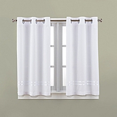 bathroom window curtains image of hookless® escape 45-inch bath window curtain panels GRNPNAC