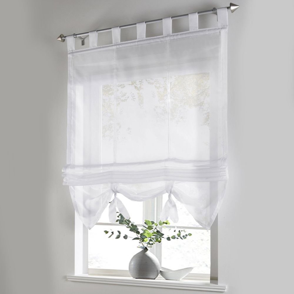 bathroom window curtains liftable roman curtain voile tab top windows curtains sheer panel BOXLYBH