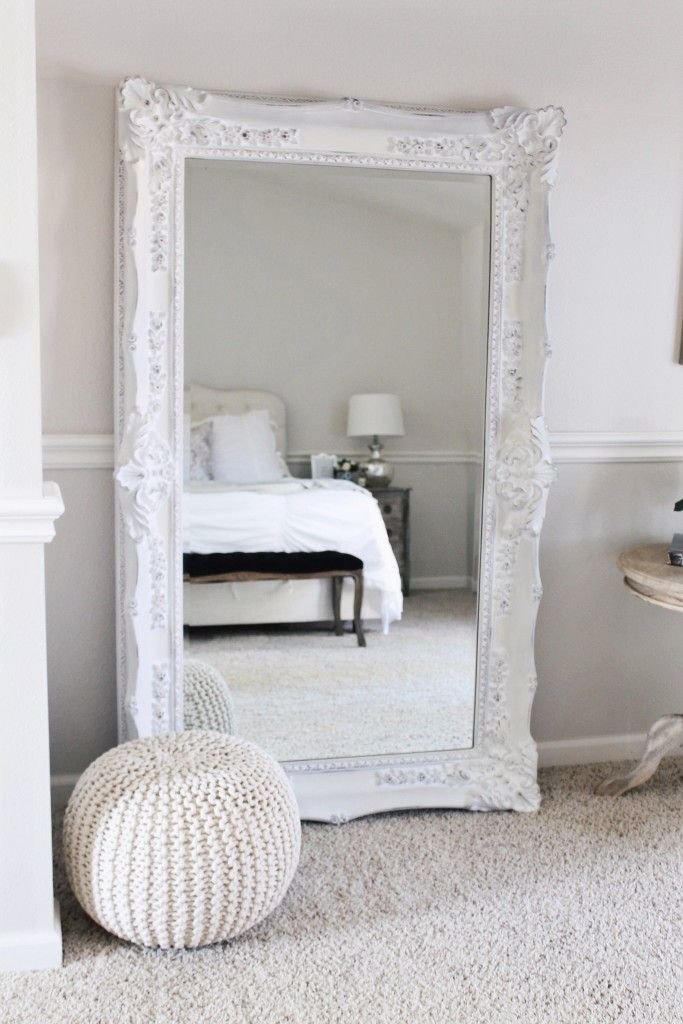 bedroom mirrors ornate floor mirror in an all white bedroom. HVHMOUE