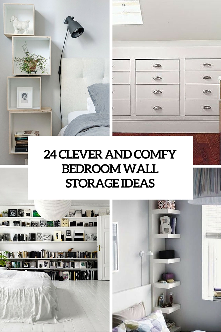 bedroom storage 24 clever and comfy bedroom wall storage ideas JOFHEZO