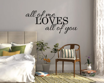 bedroom wall stickers all of me loves all of you wall sticker bedroom wall decal ZHIIOOD