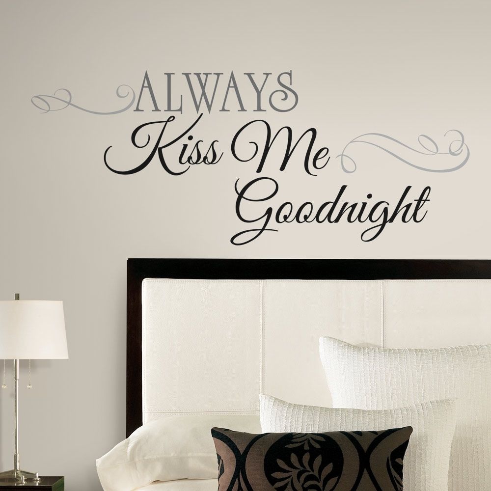 bedroom wall stickers new large always kiss me goodnight wall decals bedroom stickers deco home INKPDOW