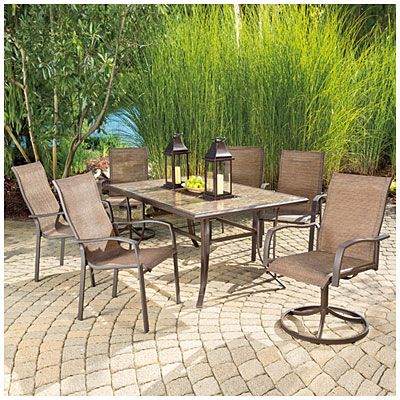 big lots outdoor furniture view wilson u0026 fisher® chesapeake tile top dining table deals at big SJNAPNR