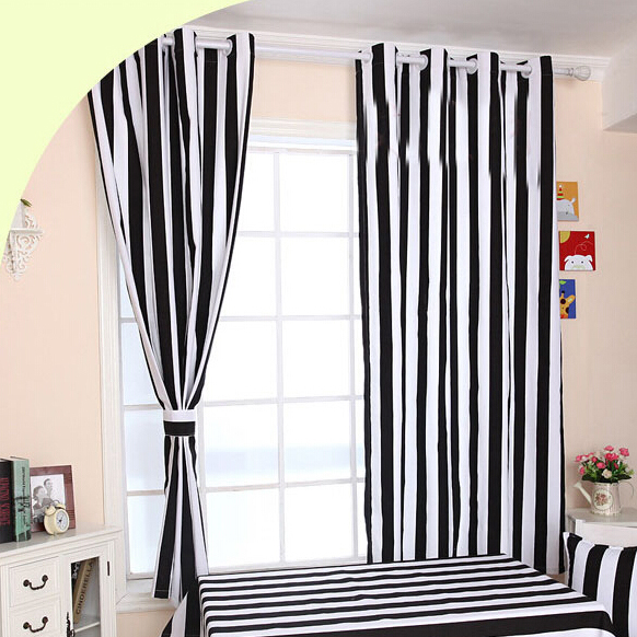 black and white striped curtains WQLGGMP