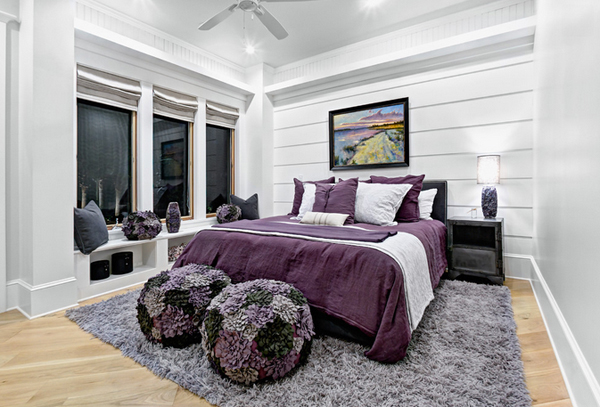 black, white and purple bedrooms UPLHRHK