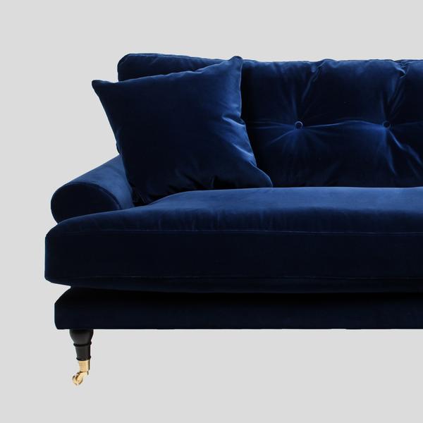 blanca deep blue velvet sofa YXUCTIR