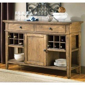 buffet furniture hillsdale furniture - hartland wooden buffet table with wine rack SNHTRDP