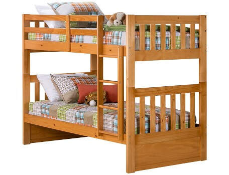 bunk beds ... knollwood collection - honey twin/twin bunk bed DZCQVSQ