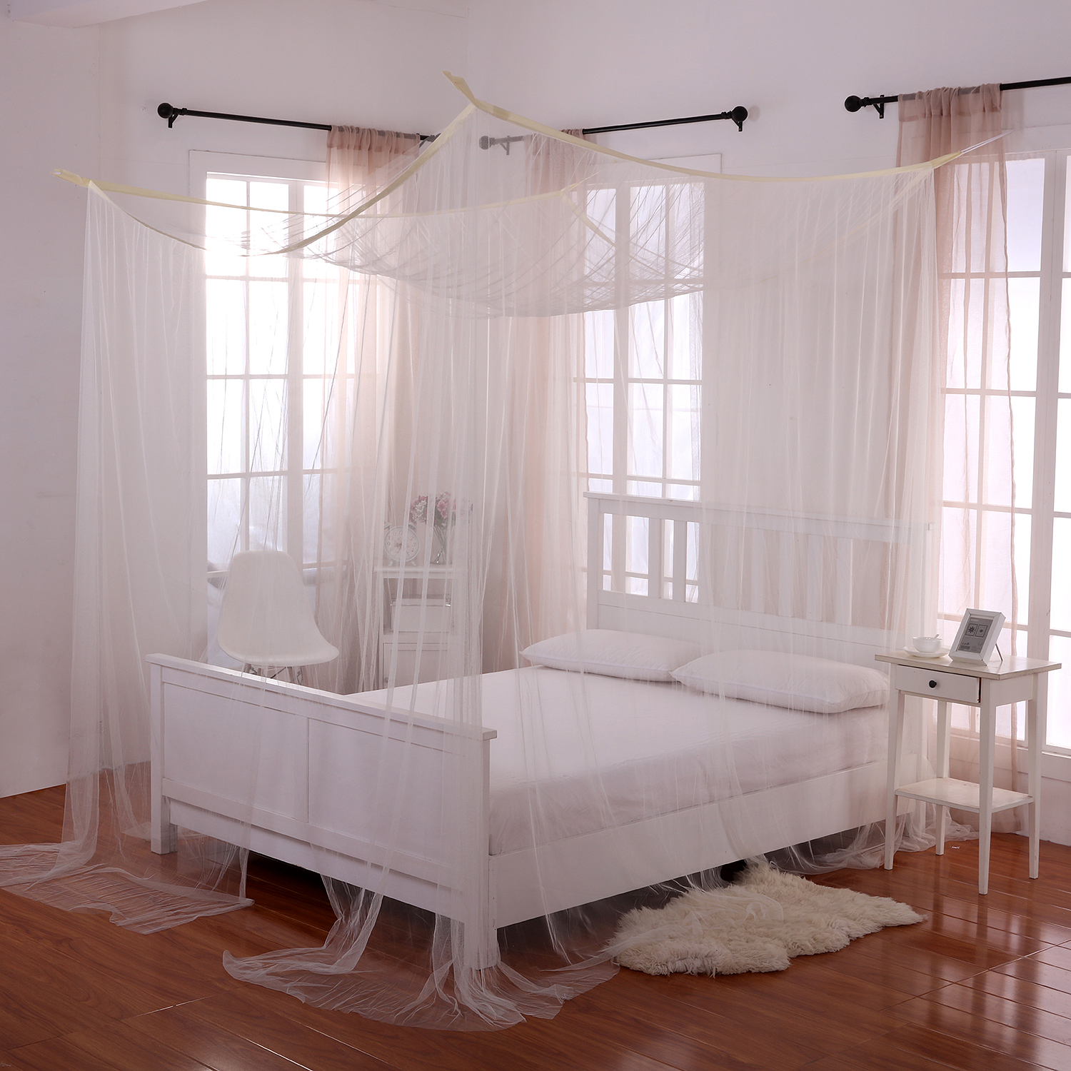 canopy bed curtains casablanca palace 4-post bed sheer panel canopy CUJARDR