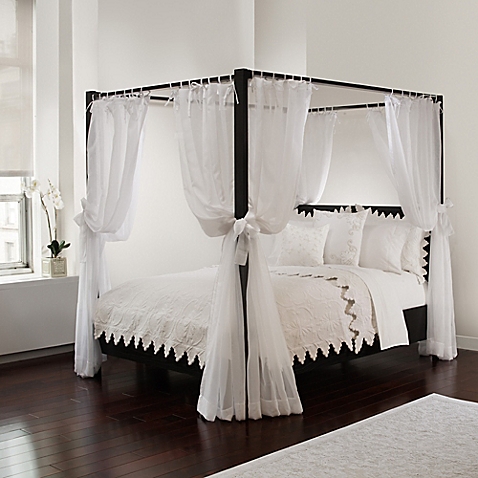 canopy bed curtains sheer bed canopy curtains in white RXRNNOG