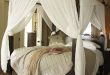 canopy bed curtains wooden canopy bed with white curtains YVGREWB
