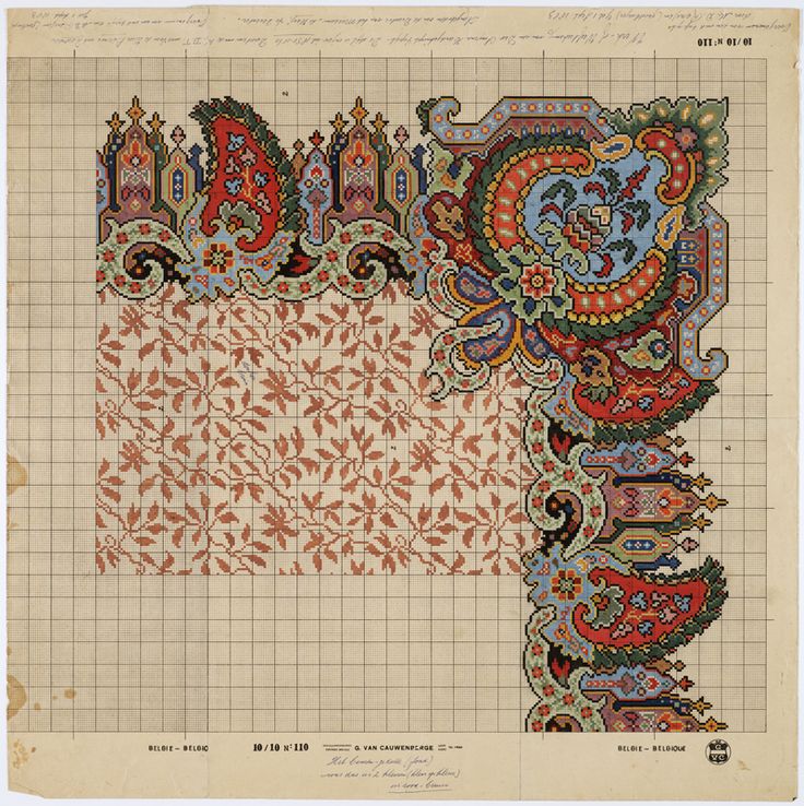 carpet designs drawing pattern after a carpet design from 1850-1860 by m.d. renssen, 1905 / UJXYEOD