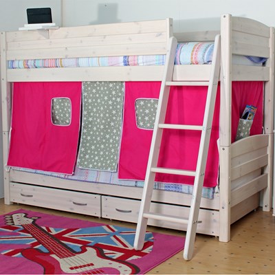 childrens bunk beds trendy-bunk-with-pink-and-grey-stars-play- ... PNQYHEF