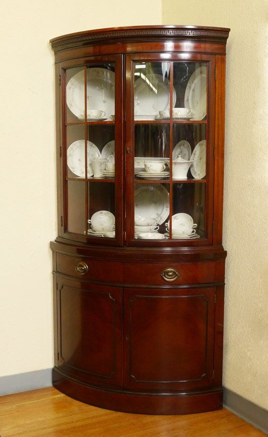 china cabinets corner china cabinet--great idea for window area near table--pair drexel IMZJOVV