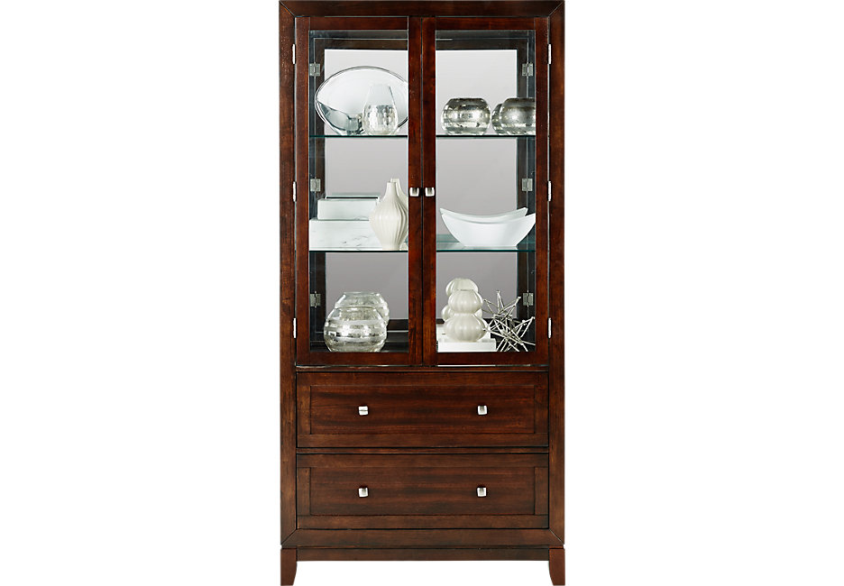 china cabinets riverdale cherry curio VHVMICW