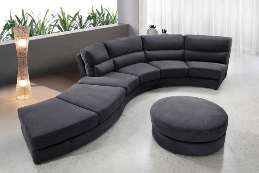 circular sofa small circle sofa applied for modern tiny room: turkey black half circular WLLIMQX