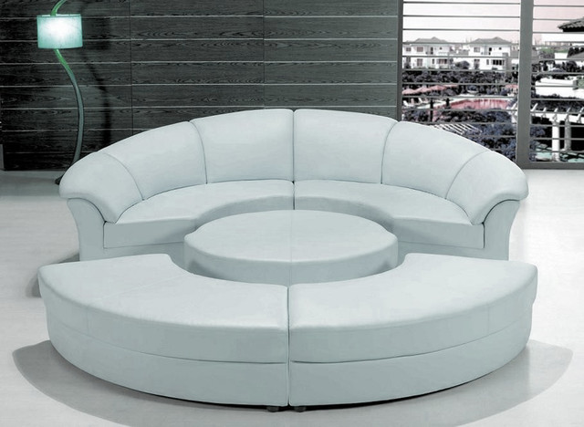 circular sofa stylish white leather circular sectional sofa modern-living-room DOXQUMX