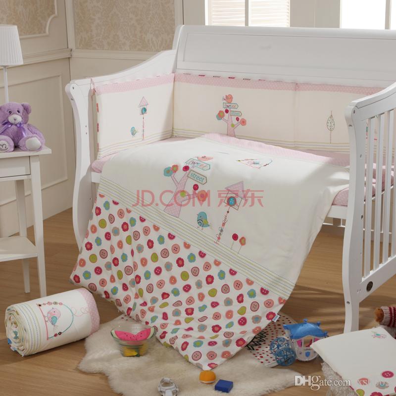 cot bedding sets baby bedding set crib bedding set 2016 cot bedding set embroidery bird tree KPEXUPC