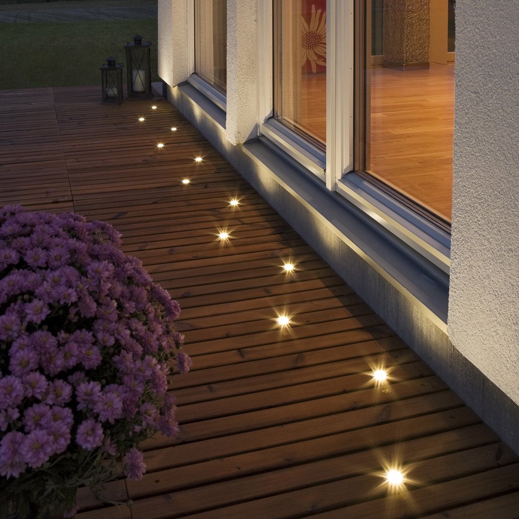 decking lights ... lighting · konstsmide mini led ground spots in decking NWNBYNG