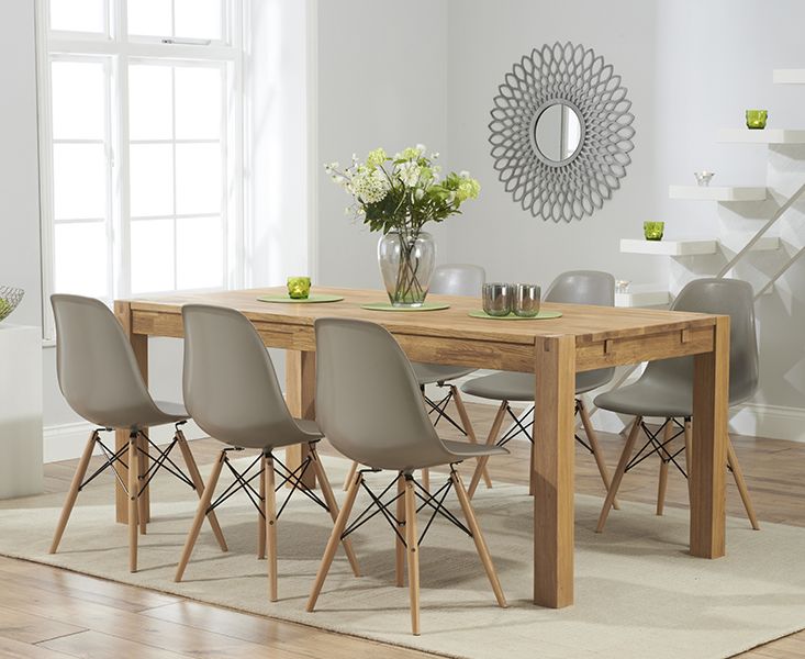 dining table and chairs wood table with eiffel chairs verona solid oak extending dining table with YCVHEUG