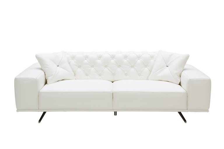RICH LOOK WHITE LEATHER SOFA goodworksfurniture