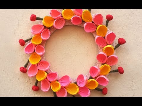 diy christmas wall decoration ideas : how to make christmas paper wreath | BYXVYZF